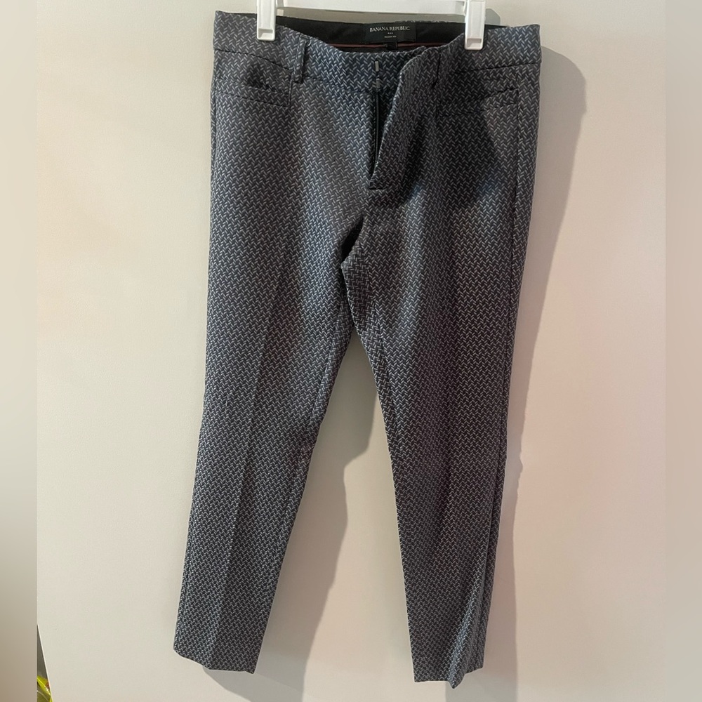 Banana Republic Gray Sloan Fit Cropped Dress Pant